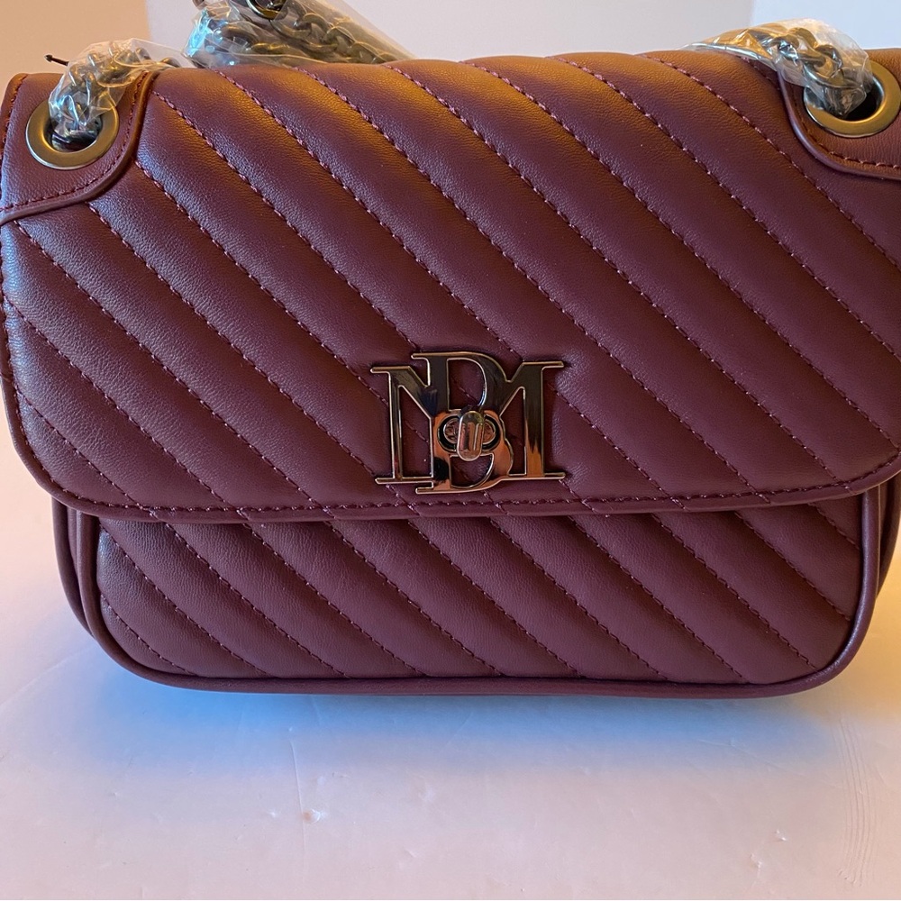 NWT Badgley Mischka Vegan Leather Bag in Deep Plum.